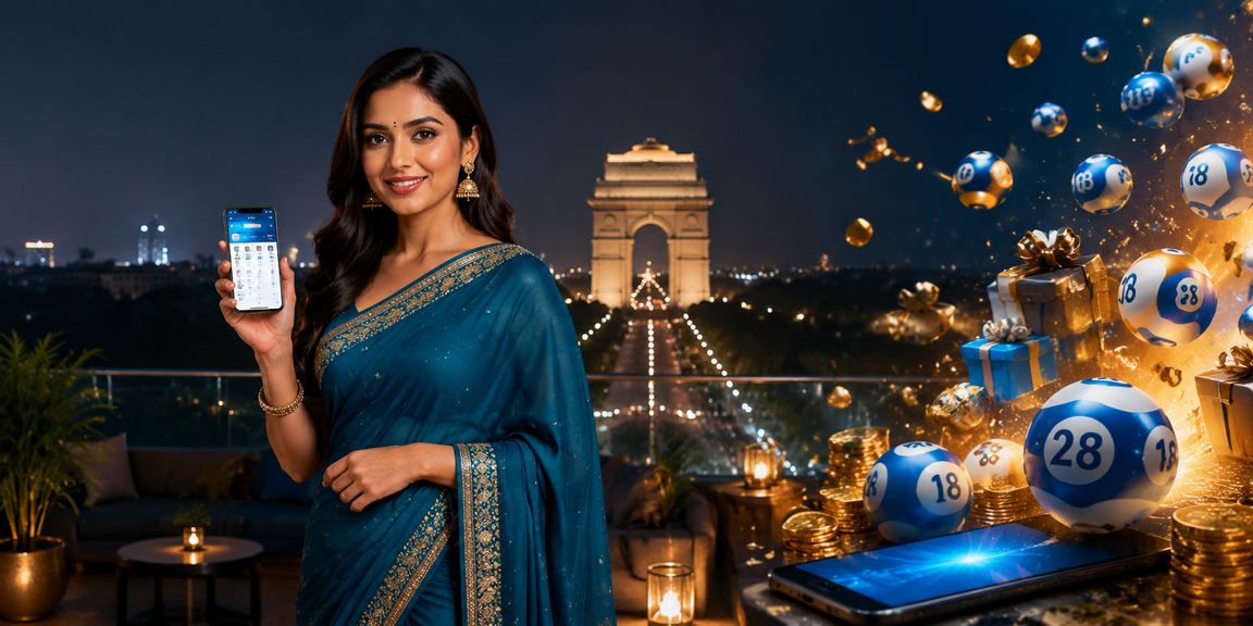 Indian woman in traditional attire enjoying cricket betting online