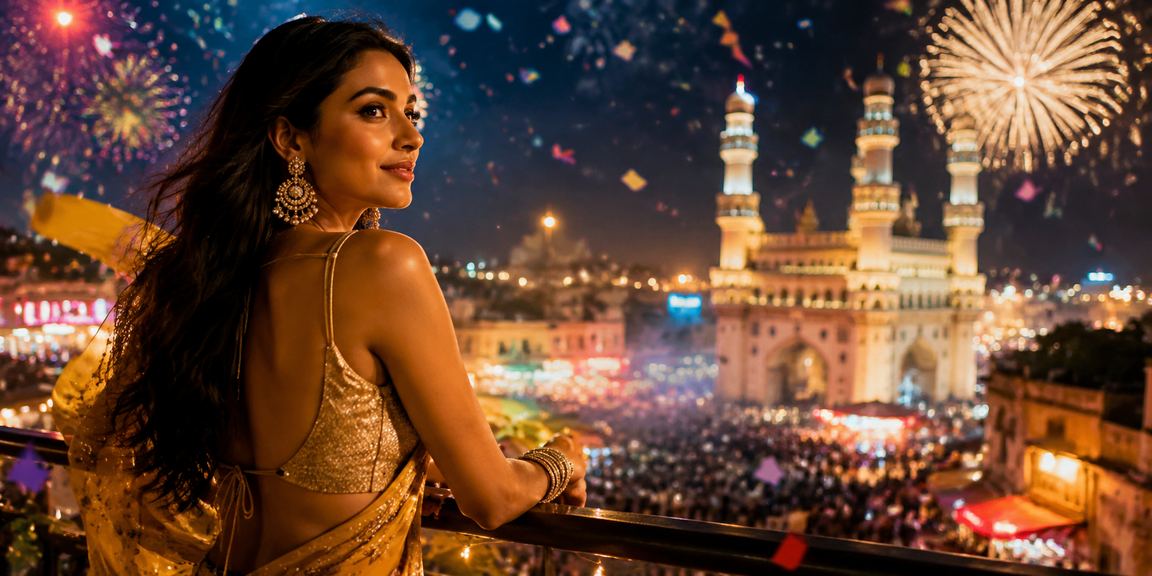 Hyderabad Charminar night market entertainment ambience